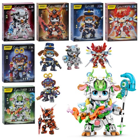 Конструктор робот-животное, от 16,1см, от 547шт, 6 видов, в кор-це, 22,5-31-8см 