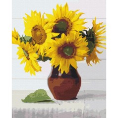 Картина по номерам: Солнце-цветы 40*50 BS52541