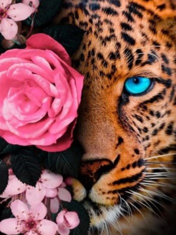 Набор для творчества алмазная картина Взгляд через цветочную вуаль Strateg размером 30х40 см (HEG88138)