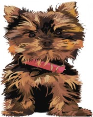 Набор для росписи по номерам Серьезная собака Strateg размером 30х40 см (SS-6420)