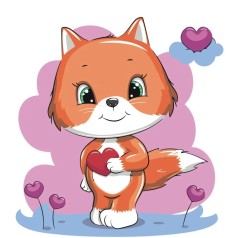 Картина по номерах  Лисенятко 30х30 см