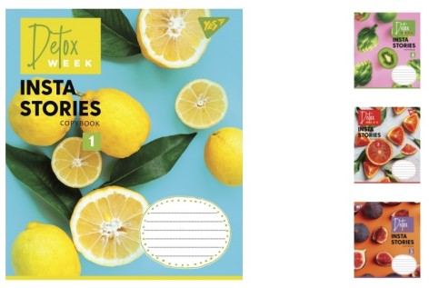 Зошит А5/18 в лінійку YES Insta stories, зошит учнівський 25шт. в уп.