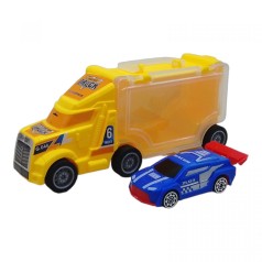 Трейлер с машинкой Carrier Truck (желтый)