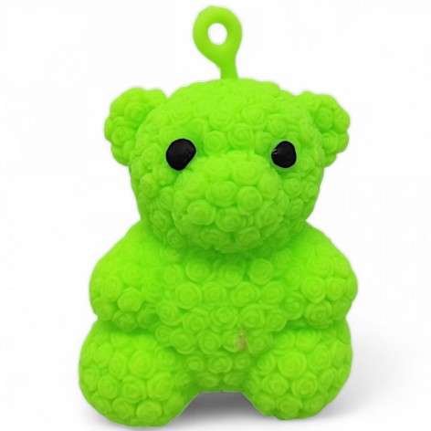 Антистресс "Медвежонок" с пенным наполнителем (9 см) салатовый
