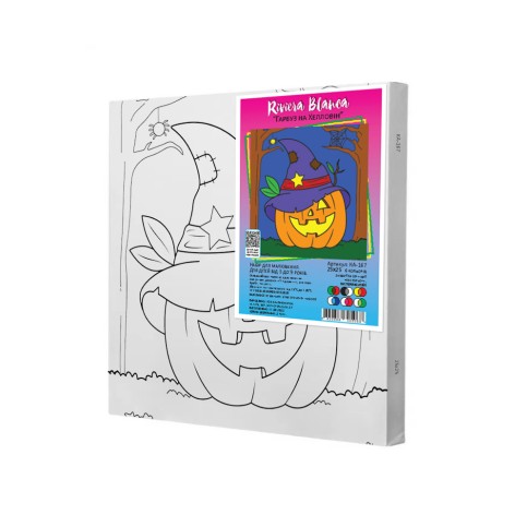 Набір для розпису по контурах Riviera Blanca "Гарбуз на Хелловін" 25x25 см (КА-167)