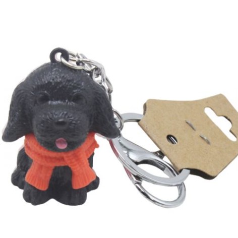 Брелок Собачка з шарфом чорний