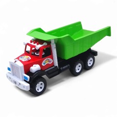 Машинка пластикова Фарго самоскид (червона кабіна зелений кузов)