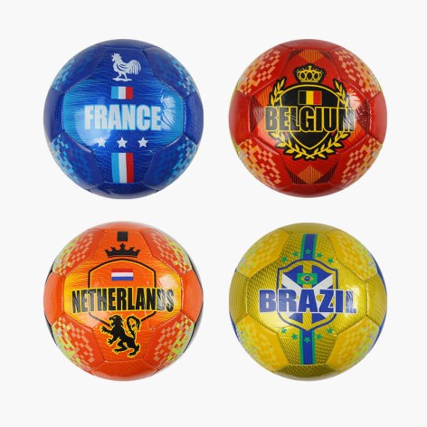 М'яч футбольний 4 види, матеріал м'який PVC, вага 330-350 грамів, гумовий балон, розмір №5, МІКС ВИДІВ /60/