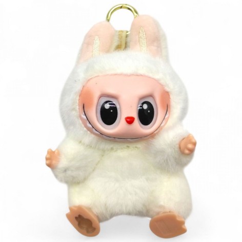 Лабубу з LED підсвіткою, музична (без упаковки) 16 см (БІЛА)