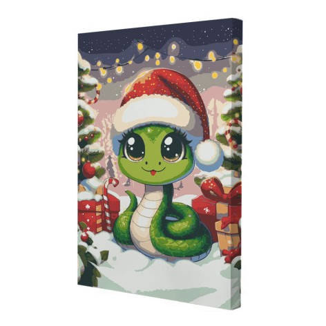 Картина за номерами Riviera Blanca "Новорічна змійка" 28x40 см 23 кольори (RB-1019)