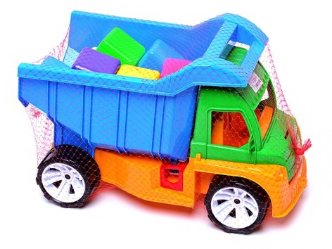 Вантажівка іграшкова Алекс з кубиками малими 12 шт. Бамсік