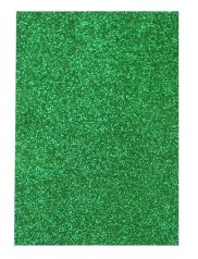 Фоаміран із гліттером 20*30 см, EVA, Флексіка, 2 мм. 10 аркушів в ГРР: зелений