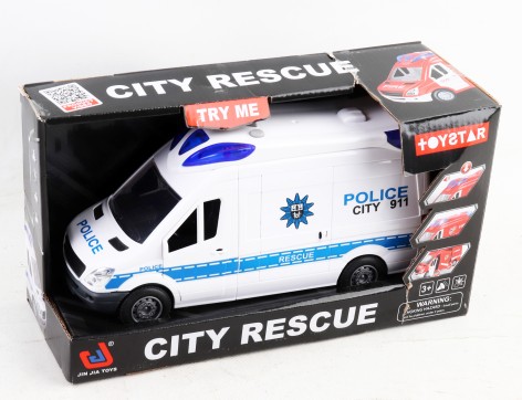 УЦЕНКА 30% Машинка Поліція світлові та звукові ефекти, в кор. /24/