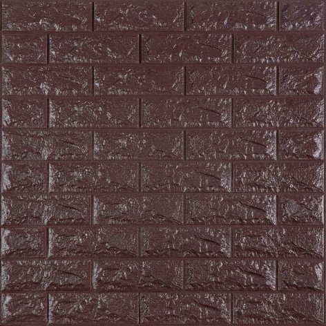 3D панель самоклеющаяся кирпич баклажан-кофе 700х770х7мм (018-7) SW-00000045