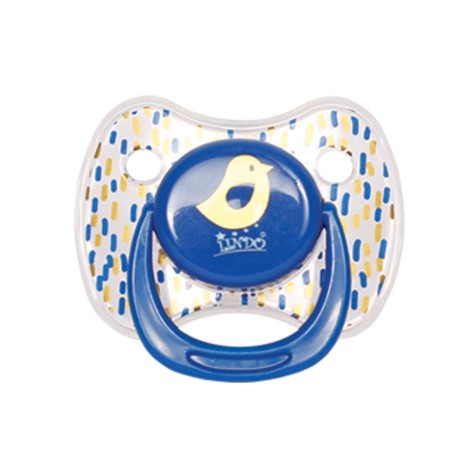 Пустышка силиконовая с кольцом от 12 месяцев (синий)