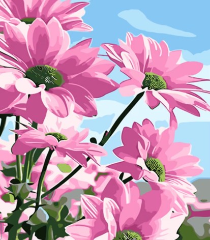 Набір для розпису за номерами Танець лепестків Strateg розміром 30х40 см (LY10)