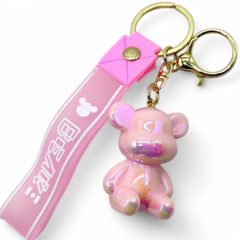 Брелок "Ведмедик Bearbrick" (рожевий)