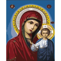Набор для росписи по номерам Богородица Strateg размером 30х40 см (SS6739)