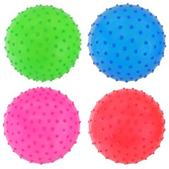 Мяч резиновый размер 22 см, 60 грамм, 4 цвета, п/э /400/