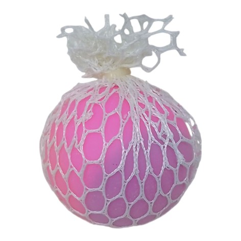 Антистресс "Мячик-мозг Mesh Squish Game" (6 см), пастель, розовый