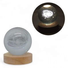 Нічник скляна куля Зіркова Туманність 8 см