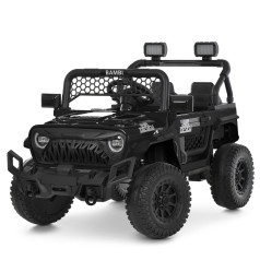 Джип M 6325EBLR-2 (1шт) 2,4G р/к, 1*12V9AH, 2*25W, MP3, USB, BLUETOOTH, TF, EVA, шкіра, світло, музика, чорний