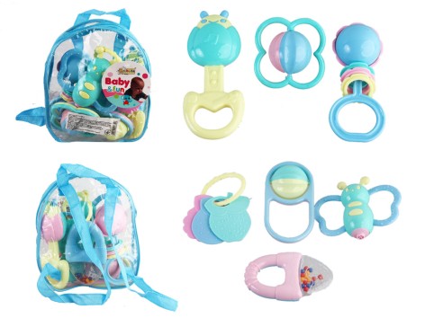 Погремушка от 7см, микс цветов, 7шт.в сумке, 15-19-5см 