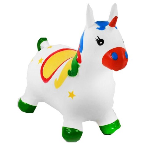 Стрибун гумовий С 44704  Єдиноріг, білий