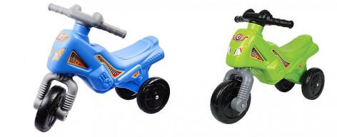 Мини-байк Технок, с двойным задним колесом, устойчивый беговел, из высокопрочного пластика