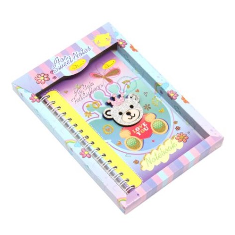 Блокнот "Ведмедик", бузковий