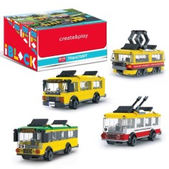 Конструктор iBlock ТРАНСПОРТ, 4в. 173-182дет, інстр.на укр, наліпки, р-р 22*16*6см /6/48/8шт в кор. 45*25*17см