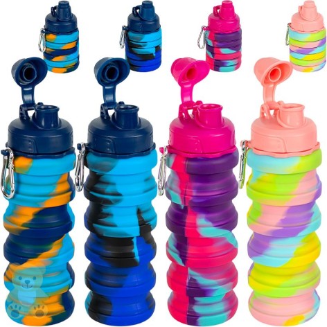 Силиконовая складная бутылка XY-15 500 мл для жидкостей (BPA FREE)