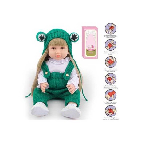 Лялька гумова функціональна AFD, висота 52 см, звуки, прошите волосся, аксесуари 8866-27S