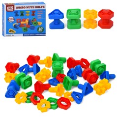 Конструктор на шурупах, болти, гайки, 40дет, в кор-ці, 22-18-5,5см 