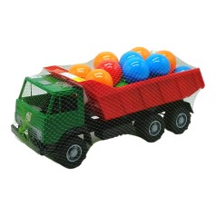 Машинка "Самоскид" з кульками (зелена + червона)