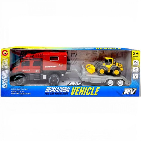 Автовоз інерційний, з трактором, в коробці (ЧЕРВОНИЙ)