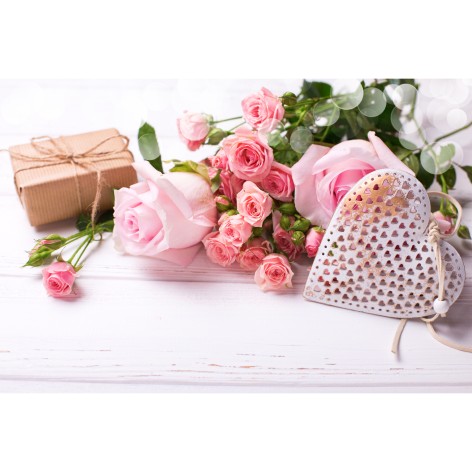 Набор для творчества алмазная картина Подарок с нежностью Strateg размером 30х40 см (HEG87057)