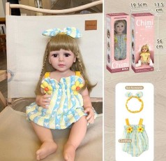 Лялька реборн "Chimi Doll" - 56 см, із щільної гуми, волосся-високотеипературна перука, в кор.