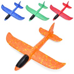 Літак 24см, пінопласт, 4 кольори, у п/е 10-30-3см 