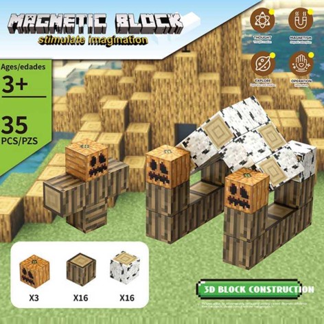 Конструктор магнітний 35 деталей, в кор. 