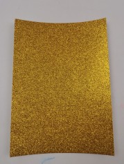 Цветная ЭВА пена с глиттером (Фоамиран) А4, GL-EVA-1-ADH-013, 21х29,7 см, 1,6 мм 5 листов, золотой