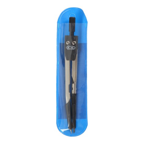 Циркуль в мягком PVC чехле, черный, SMART