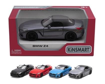Іграшкова модель легкова 5'' KT5419W BMW Z4 металева, інерція, відчиняються двері, 4 кольори, коробка