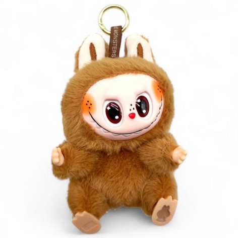 Игрушка мягкая MIC "Лабубу" с LED подсветкой и музыкой 16 см коричневая