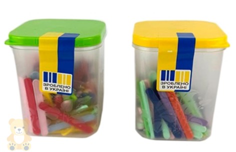 Рахункові палички (100  шт. у квадратному контейнері 0,3л)