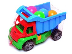 Вантажівка іграшкова Алекс з кульками великими 8 шт. Бамсік