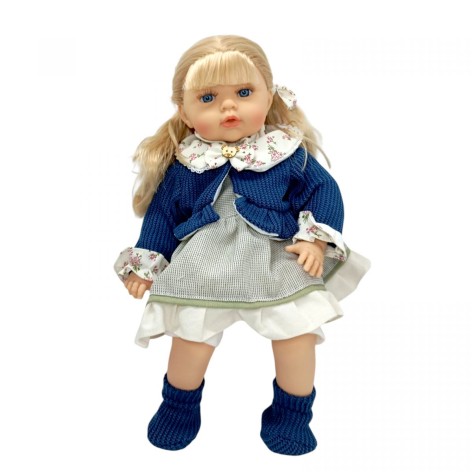 Лялька Країна іграшок "Маленька Пані" синя озвучена, м’яконабивна, 46 см (PL-525-113)