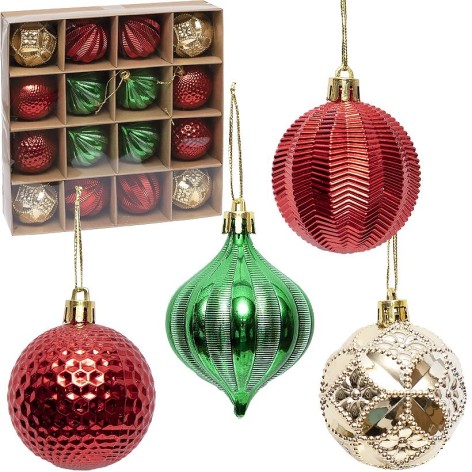 Набор шаров 16шт D6см 6279-4/14 Три цвета //