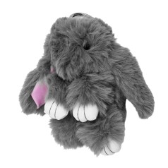 Брелок кролик хутряний, сірий (14 см)