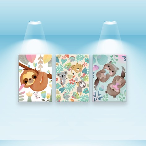 Набір постерів Riviera Blanca "Зоосад" 3 шт, 28x40 см, горизонтальна орієнтація (PS-018)